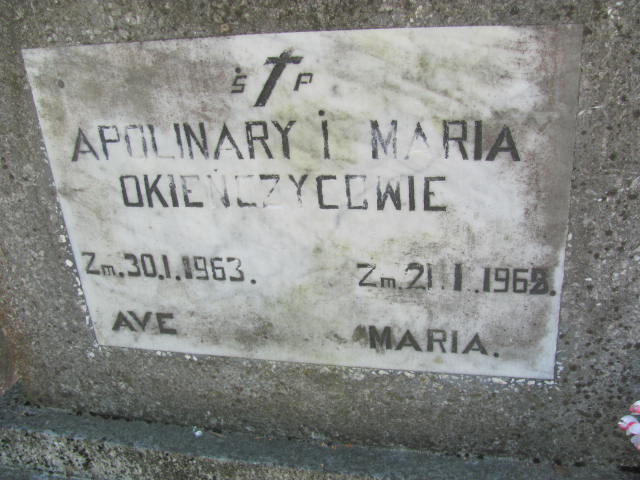 Apolinary Okieńczyc 1875 Międzyzdroje - Grobonet - Wyszukiwarka osób pochowanych