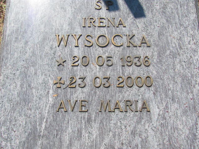 Irena Wysocka 1936 Międzyzdroje - Grobonet - Wyszukiwarka osób pochowanych
