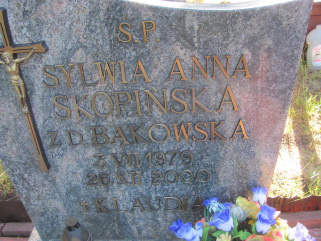Sylwia Anna Skopińska 1979 Międzyzdroje - Grobonet - Wyszukiwarka osób pochowanych