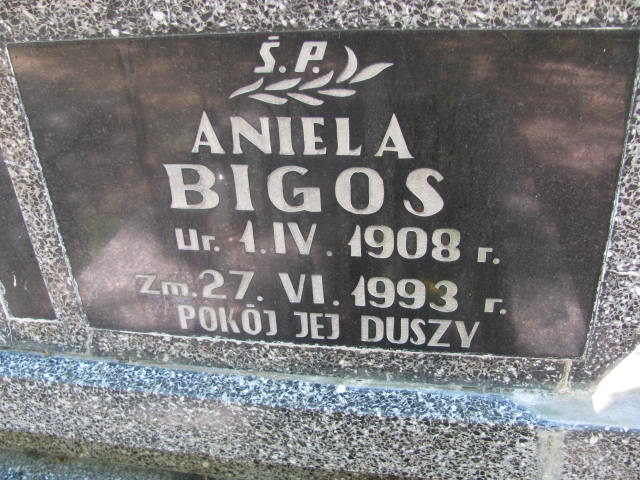 Aniela Bigos 1908 Międzyzdroje - Grobonet - Wyszukiwarka osób pochowanych
