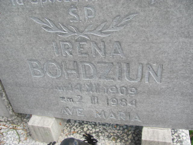 Irena Bohdziun 1909 Międzyzdroje - Grobonet - Wyszukiwarka osób pochowanych