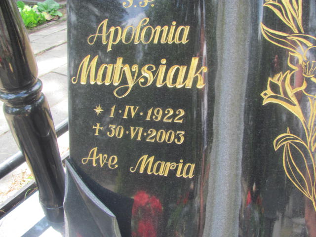 Apolonia Matysiak 1922 Międzyzdroje - Grobonet - Wyszukiwarka osób pochowanych
